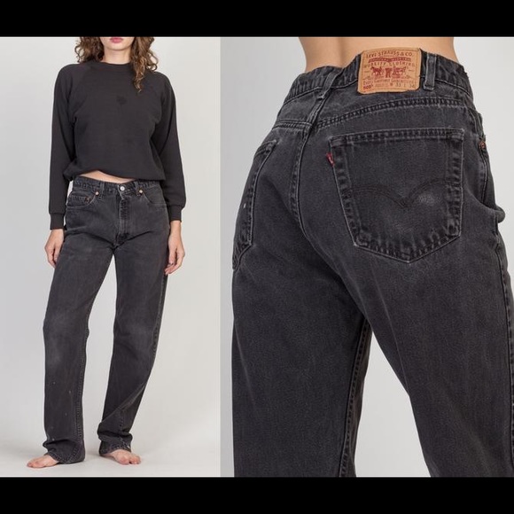 Levi's Denim - Levi’s 505 women’s faded black jeans 6/28